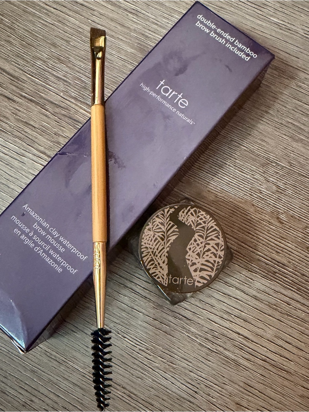 Tarte Amazonian Clay Waterproof Brow Mousse in Grey w/ Brush